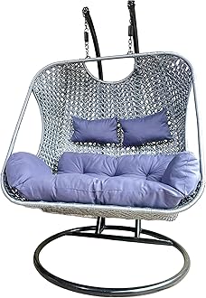 Happy Star Outdoor Furniture Double Seater Swing with Dual Waving