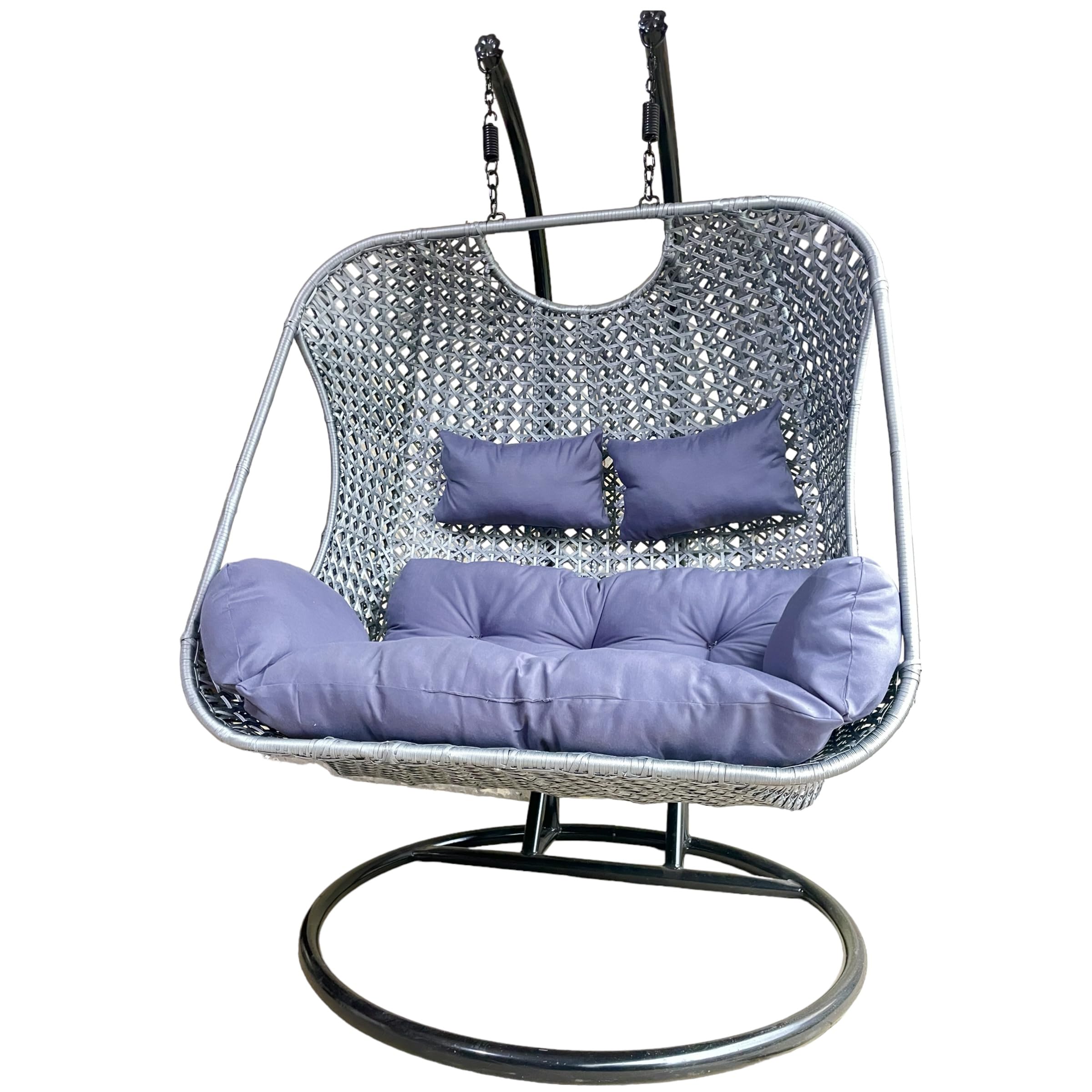 Happy Star Outdoor Furniture Double Seater Swing with Dual Waving