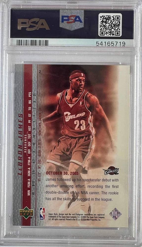 Amazon.com: Graded 2003-04 Upper Deck UD LeBron James #2