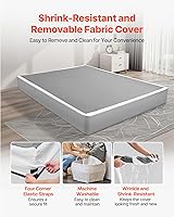 Vista 5 de VEVOR Base de cama tamaño Queen con tela lavable, marco de metal resistente para cama Queen, base de colchón de 9.1 pulgadas, capacidad máxima