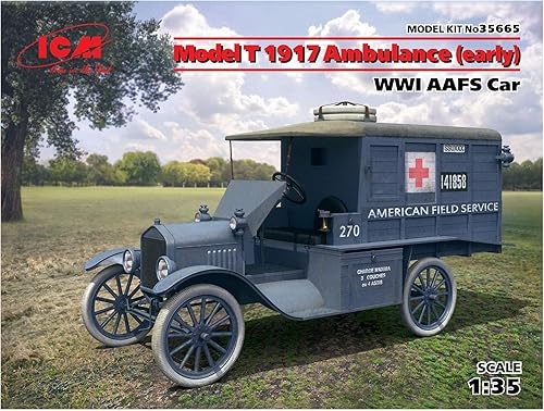 ICM ICM35665 135-Modelo T 1917 Ambulancia, WWI AAFS Car