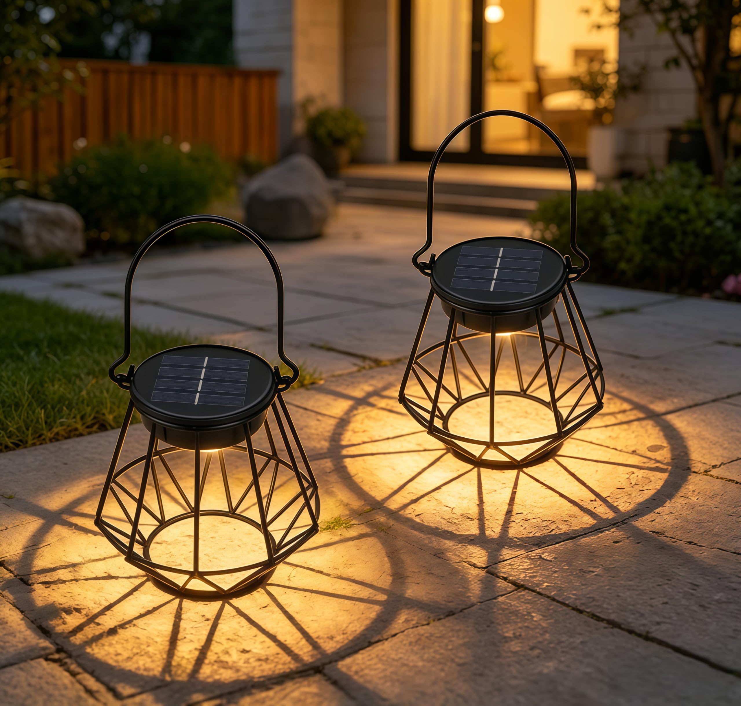 Dehobo Solarlampen für Außen Garten Hängend 2 Stück
