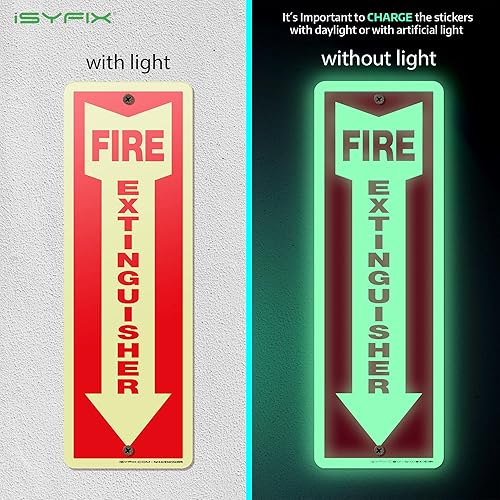 Miniatura 96 de iSYFIX Calcomanías de letreros para extintor de incendios, paquete de 12 calcomanías de vinilo autoadhesivas de alta calidad, laminadas para máxima