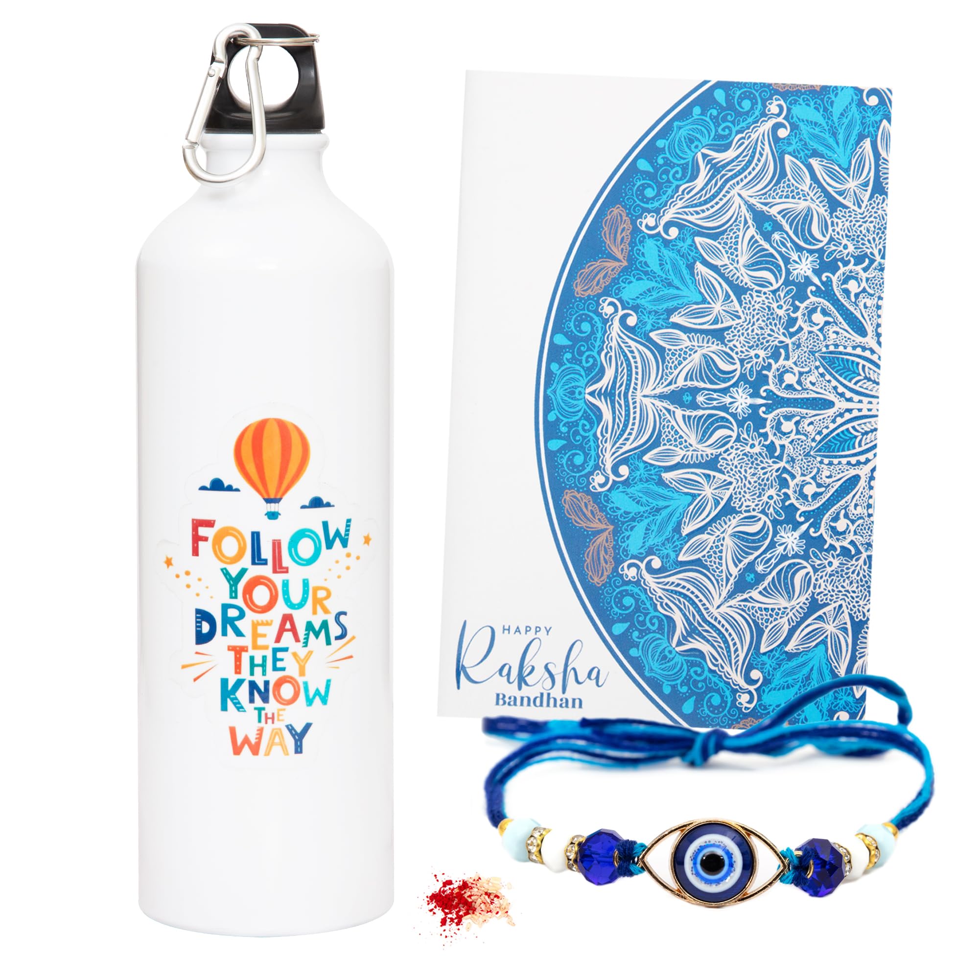 To The Nines Rakhi Gift Set for Brother Gift Combo - Rakhi With Sipper Bottle, Tilak Material and Greeting Card (B0CD2K9QKW) Amazon Price History, Amazon Price Tracker