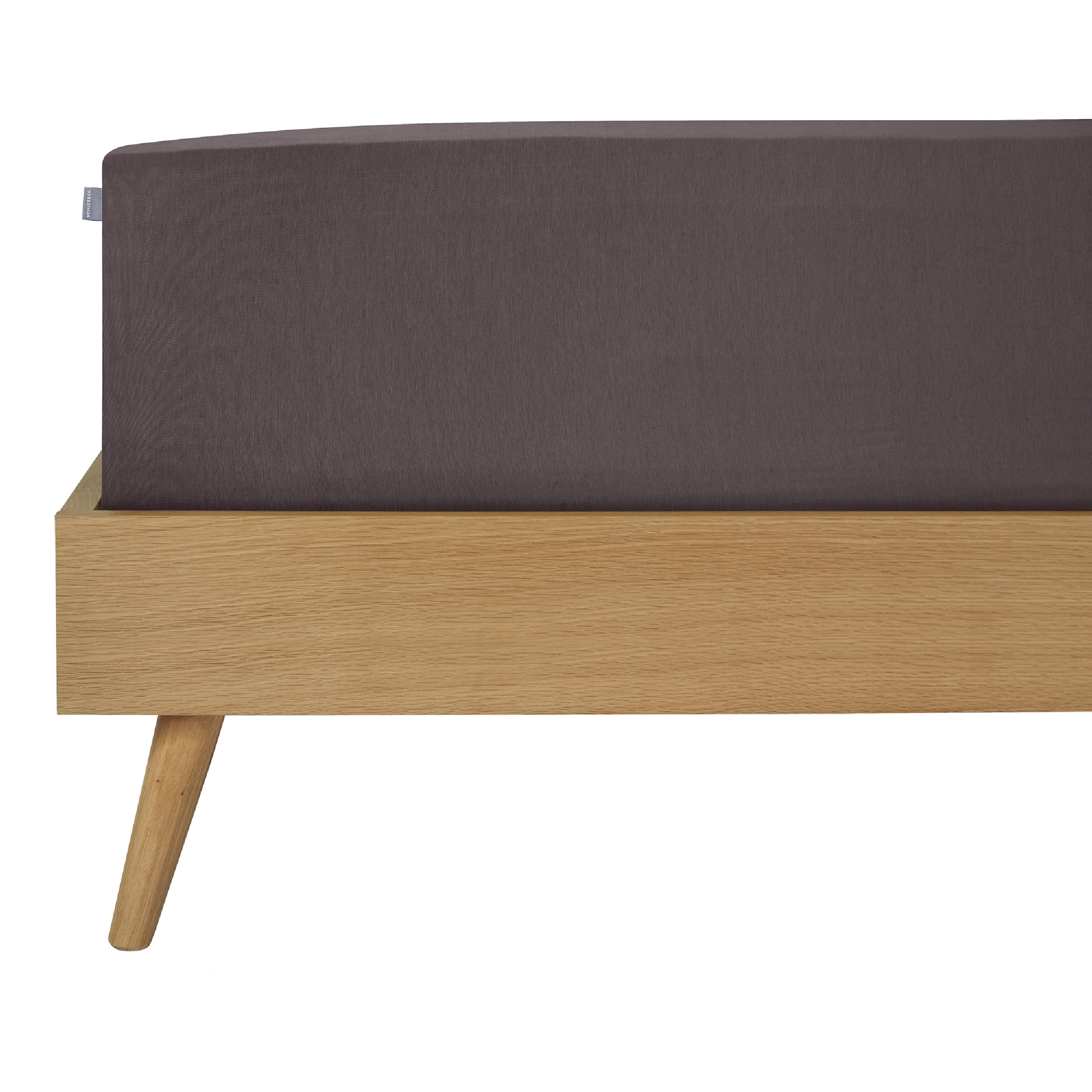 Schiesser Spannbettlaken Finni - Feinbiber - 180 x 200 cm - Dunkelgrau