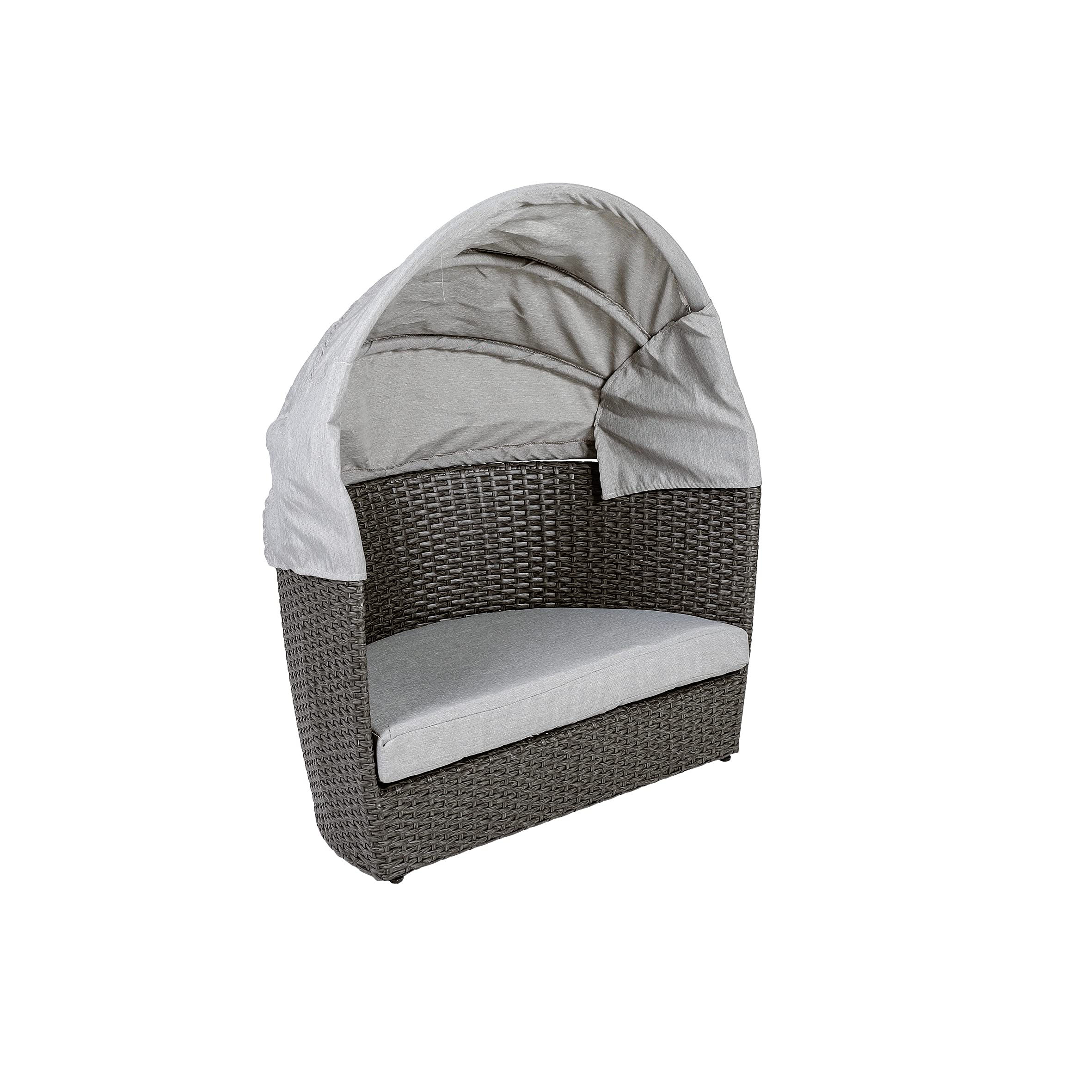 greemotion Pet Hundelounge mit Dach und Kissen, ca. 78 x 61/100 x 83 cm, grau