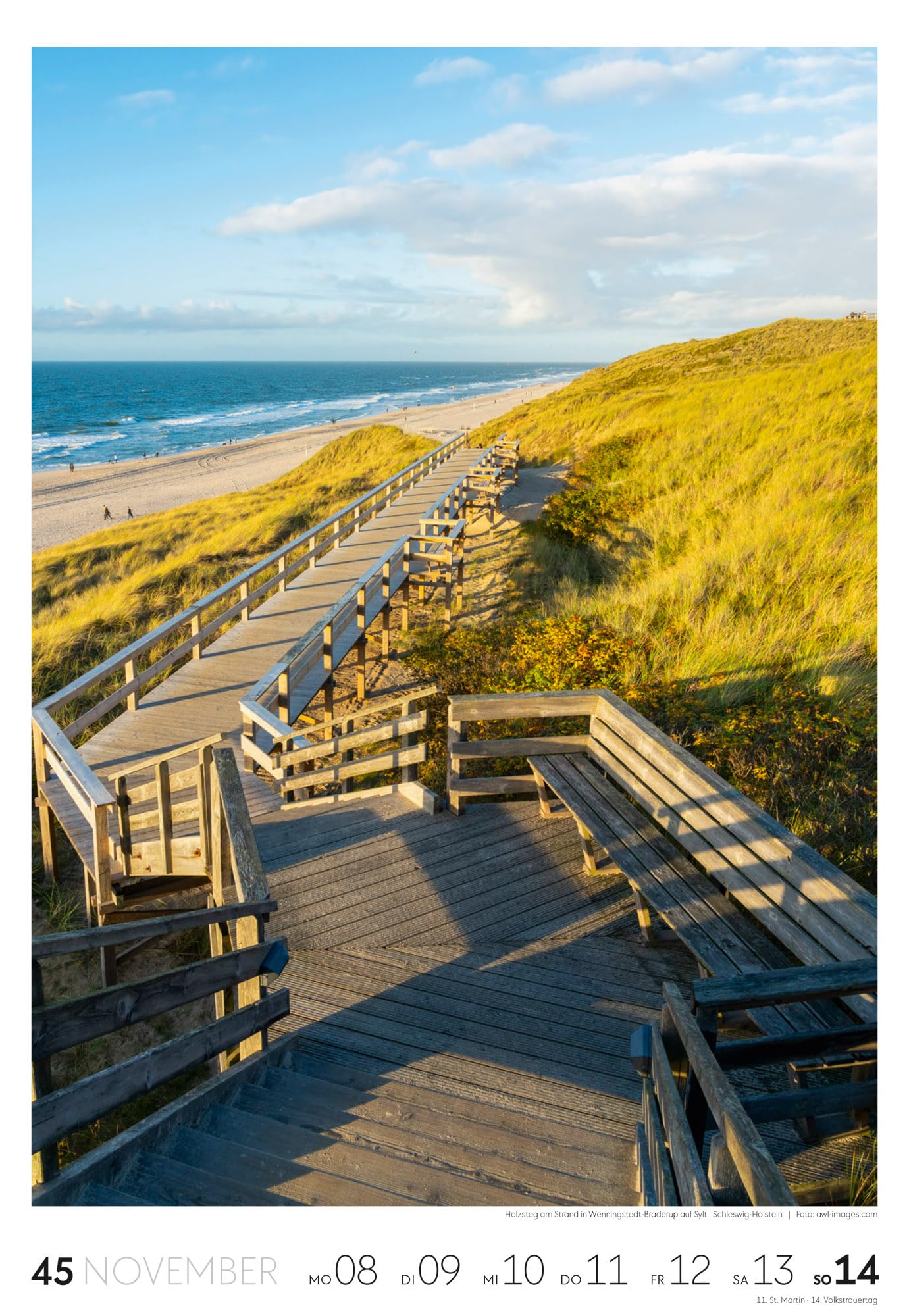 Küste Wochenkalender 2027: Meeres-Kalender mit 53 großformatigen Bildern im Hochformat (29x42 cm) | Strände der Ostsee und Nordsee in Deutschland