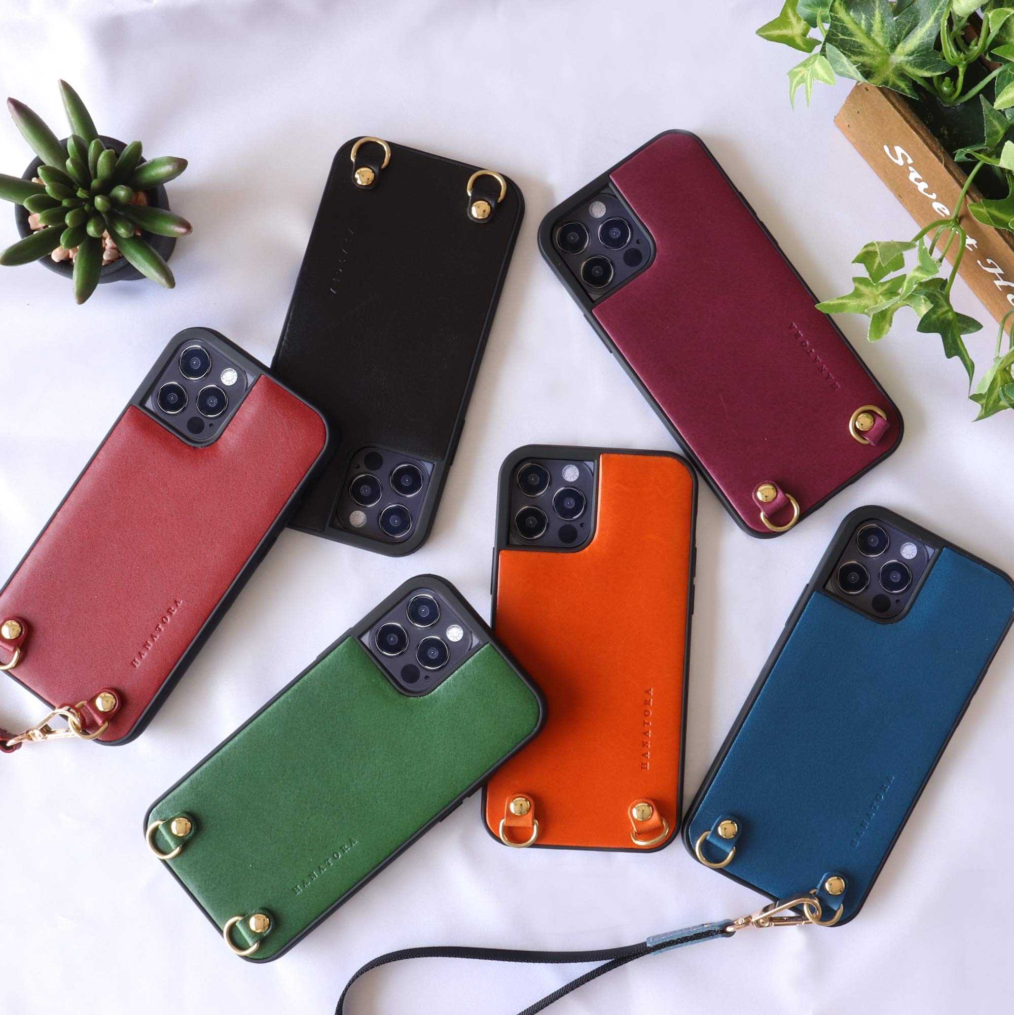 Amazon.co.jp: HANATORA for iPhone 12mini ケース 本革 耐衝撃
