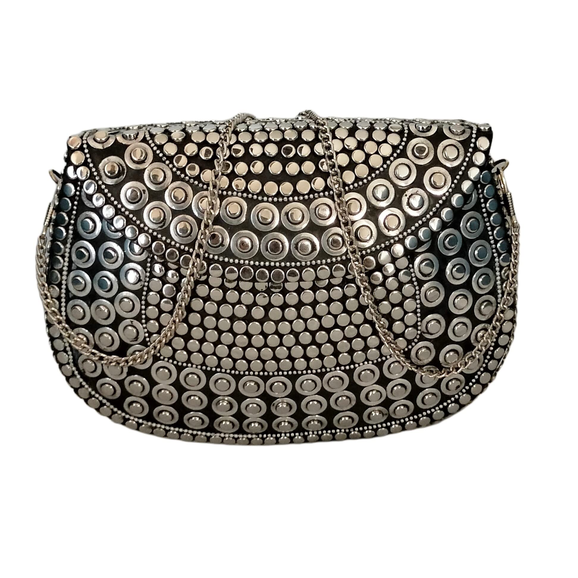 GenericDesign Craft india metal clutch luxry look remoble chain shoulder look