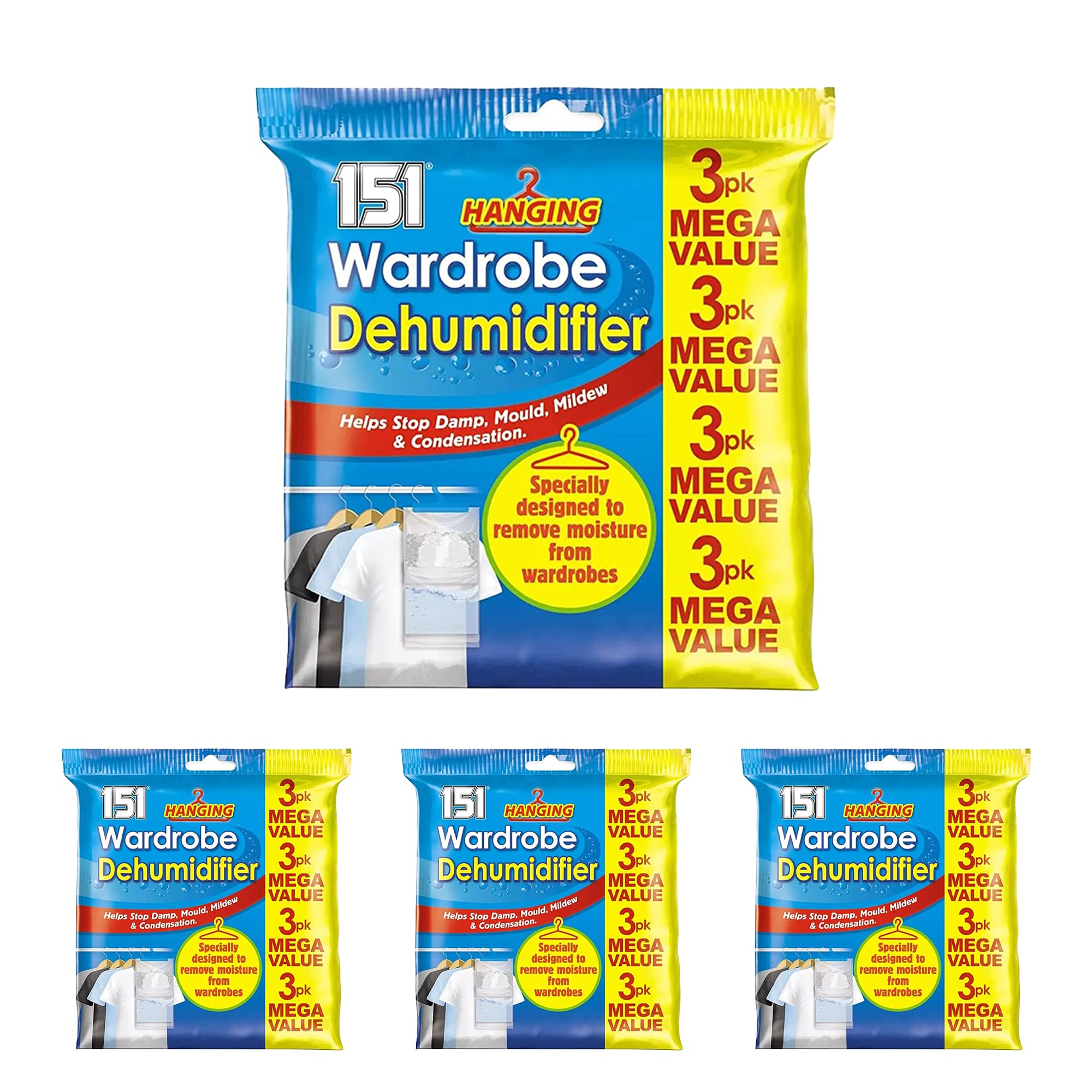 3 pezzi/confezione Sacchetti deumidificatori per interni, assorbori
