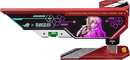 Miniatura 9 de ASUS ROG Herculx EVA-02 Edition - Tarjetero (diseño sin herramientas, nivel de burbuja incluido, aleación de zinc maciza, 2.835-5.039 in, Aura Sync)