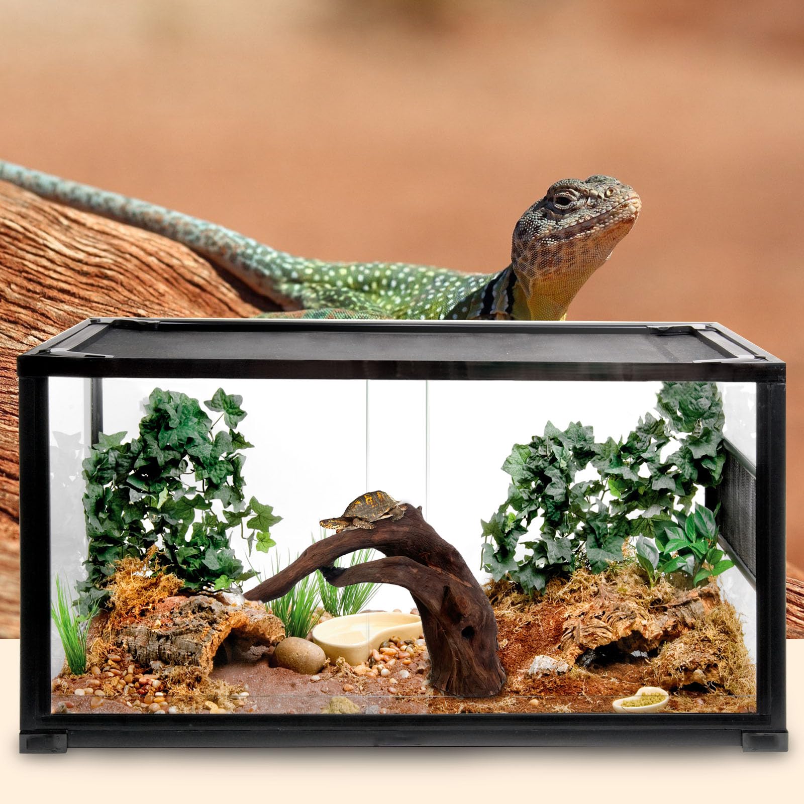 LYPHARD AQUARIUMS Madera Flotante Natural Para Decoración De Acuario, 2 Piezas 9 a 14 Pulgadas, Decoraciones Ramas Grandes Surtidas Piel Reptiles, Pecera