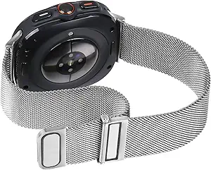 Compatible With Samsung Galaxy Watch Ultra 47MM (2024) Bands For Women Men Magnetic Stainless Steel Straps.