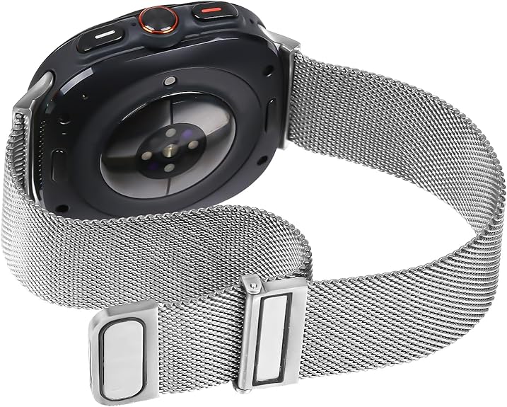 Compatible With Samsung Galaxy Watch Ultra 47MM (2024) Bands For Women Men Magnetic Stainless Steel Straps.