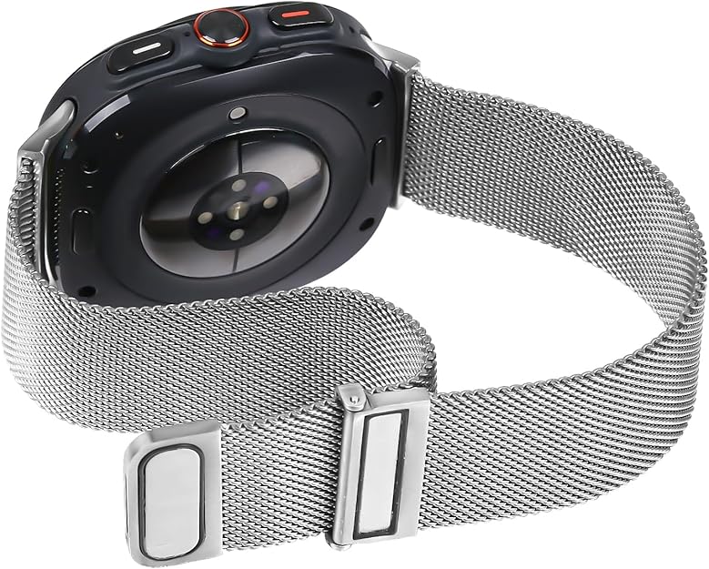 Compatible With Samsung Galaxy Watch Ultra 47MM (2024) Bands For Women Men Magnetic Stainless Steel Straps.