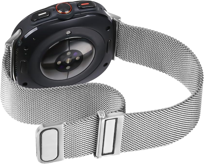 Compatible With Samsung Galaxy Watch Ultra 47MM (2024) Bands For Women Men Magnetic Stainless Steel Straps.