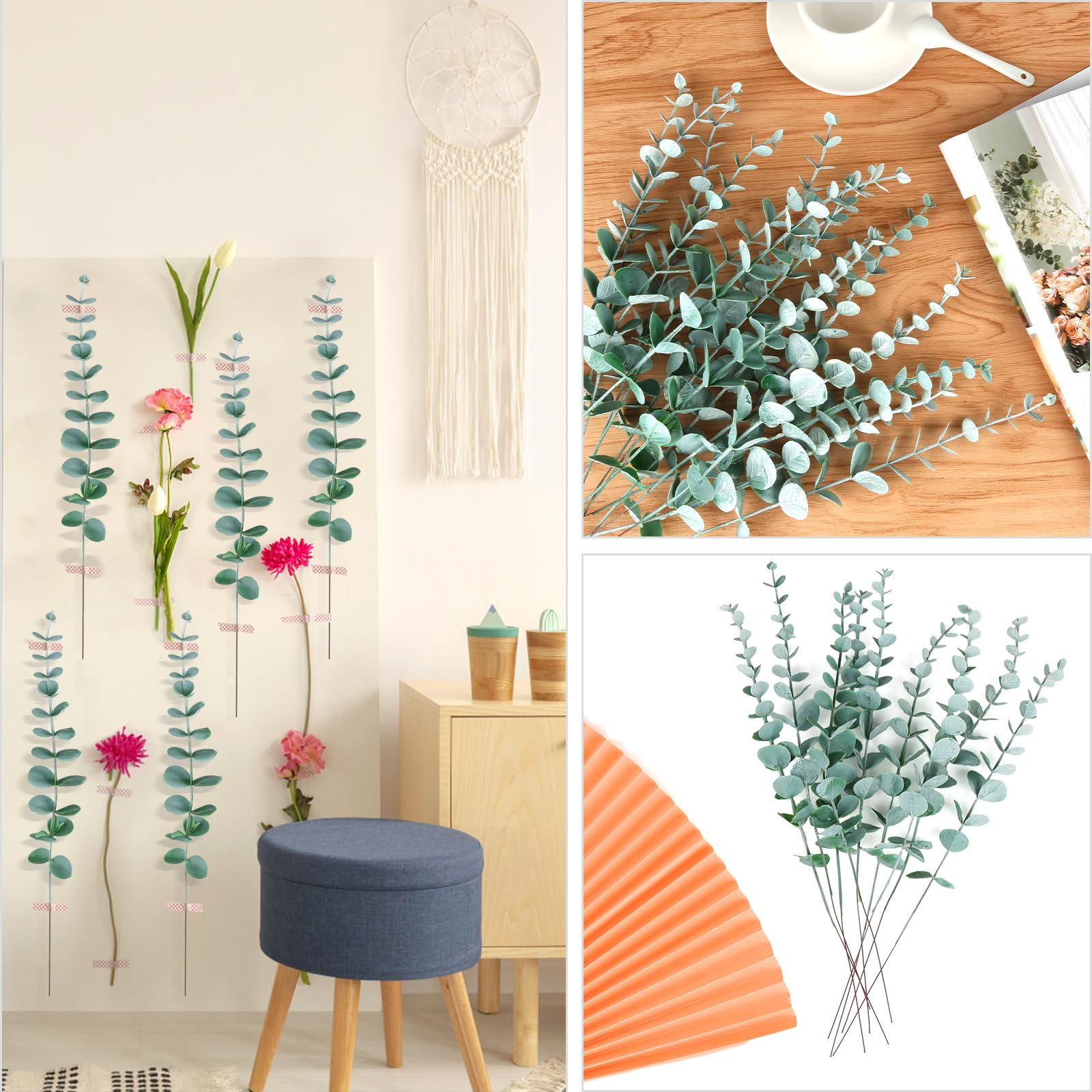 Alwaiiz Künstliche Eukalyptus Zweige 30 Stück - Deko Für Hochzeit & Zuhause