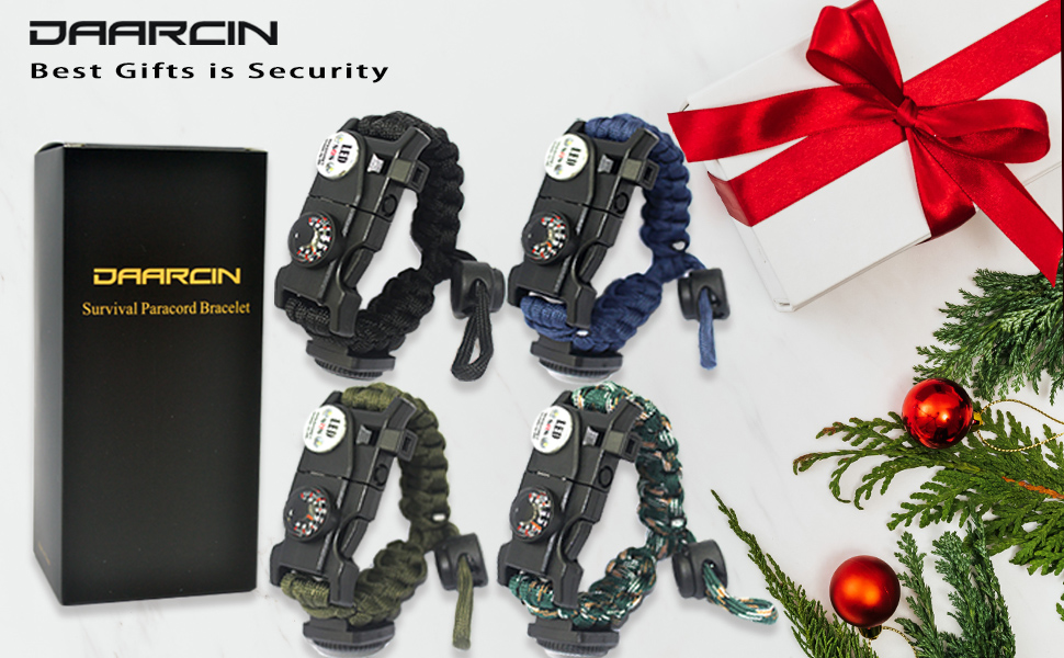 Amazon.com: Daarcin 1pcs Survival Paracord Bracelet,Fire Starter