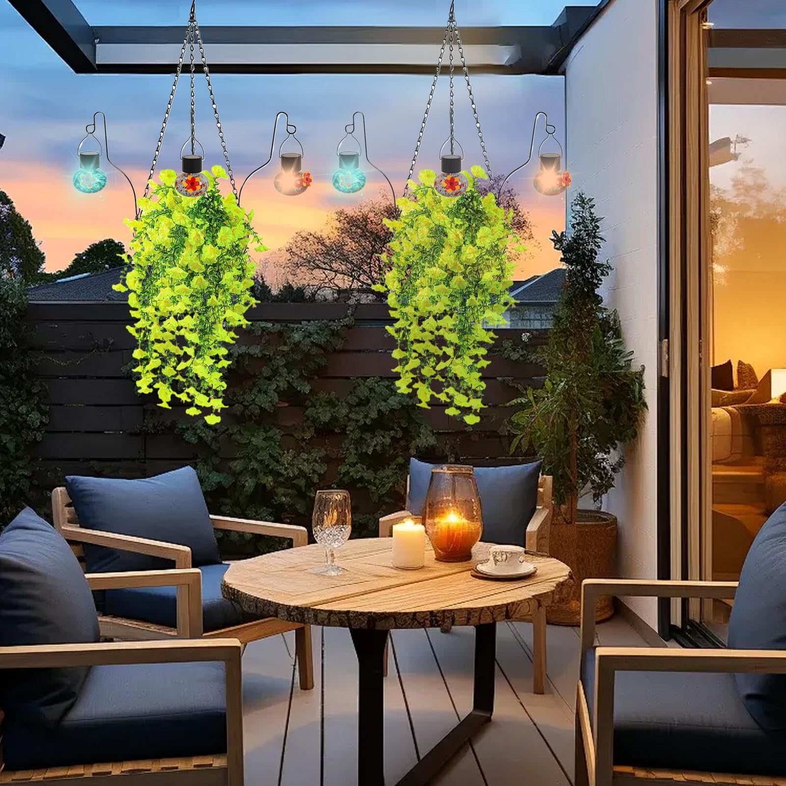 Sztuczne Kwiaty Na Zewnątrz Z Haczykiem Metalowy Karmnik Dla Ptaków | Kosz Z Imitacją Kwiatów na balkon, do ogrodu, na ganek, do parku, na podwórko, trawnik, dla nimf, nierozłączek i konur