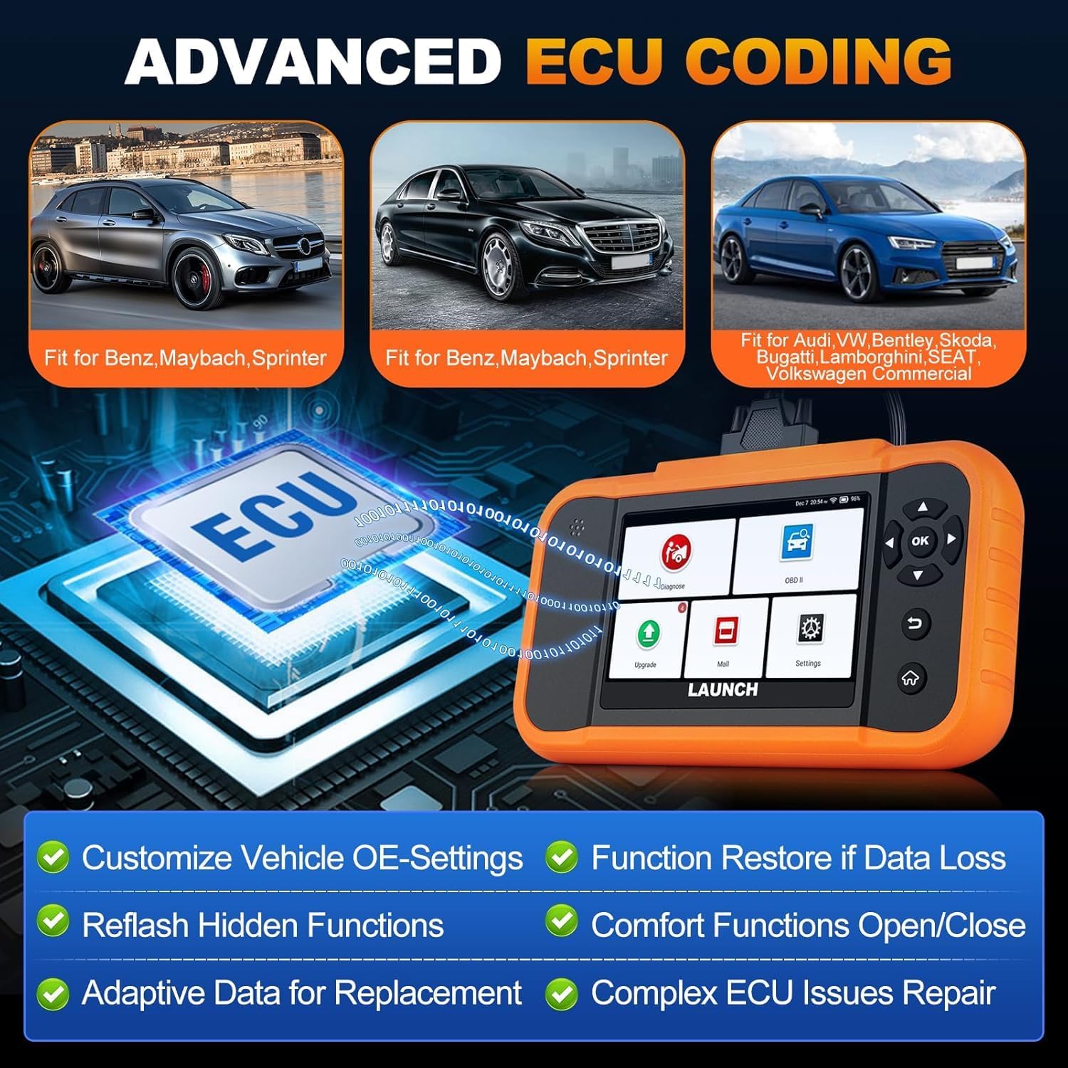 សមត្ថភាពសរសេរកូដ ECU កម្រិតខ្ពស់