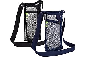 Water Bottle Holder Bag with Adjustable Shoulder Strap for Daily Use or Outdoor Activities