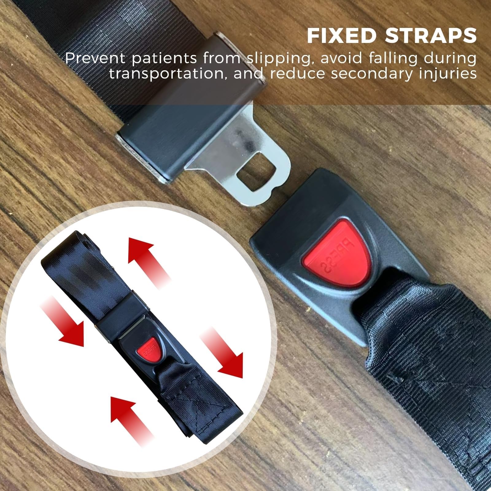 Camilla Médica De Rescate Para Traslado De Pacientes Con Diseño Plegable Y Ajustable, Correas De Seguridad Y Capacidad De 159 Kg, Adecuada Para Ambulancia Y Evacuación