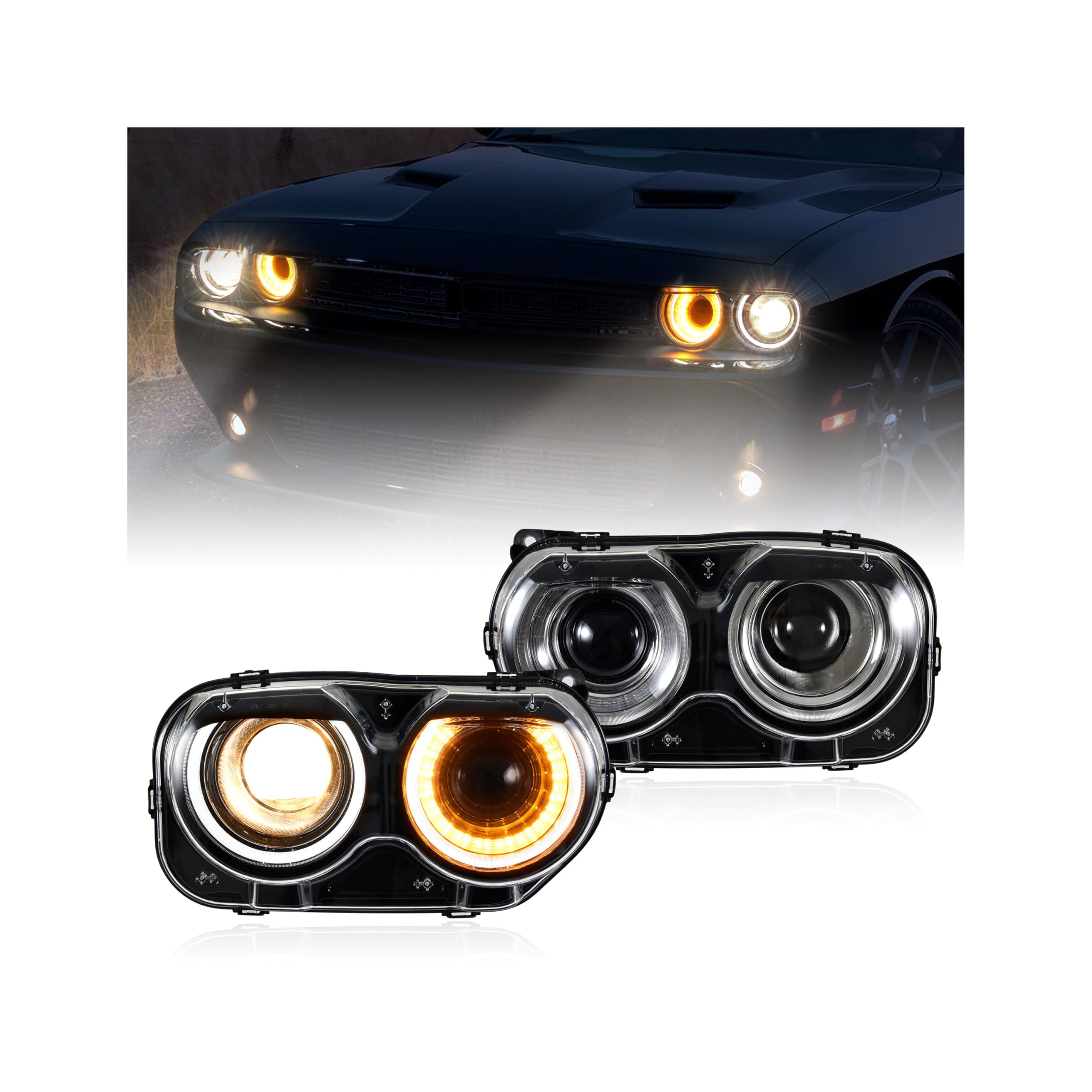 小物 CHALLENGER/LIGHTNING SIGNBOARD LED Amazon.com: FetonAuto Front Rear LED Side Marker Lights for
