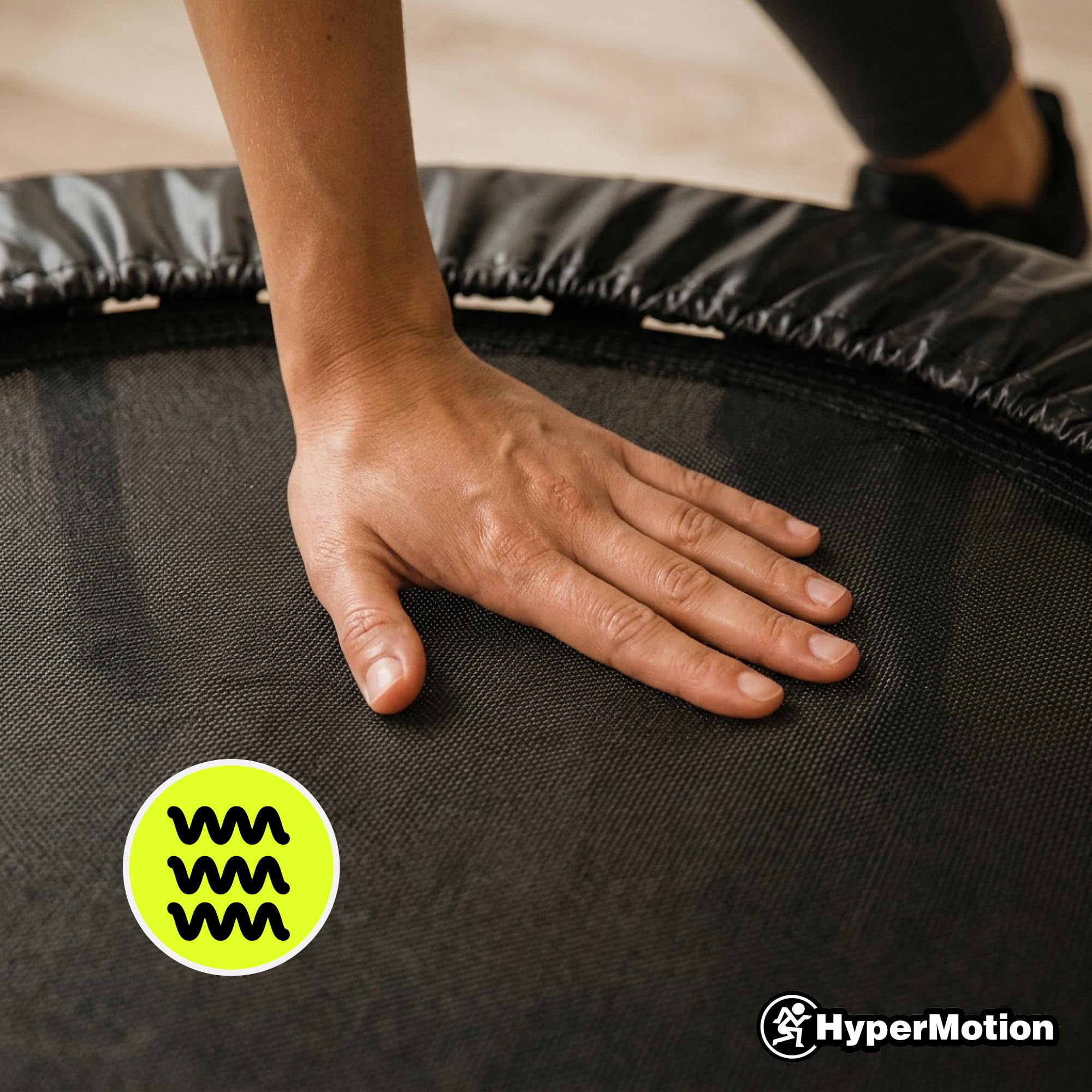 HyperMotion Trampolina Fitness do Ćwiczeń Domowych 91 cm Mini Trampolina Treningowa Cardio do Domu Składana Stabilna Trampolina dla Dorosłych i Młodzieży HYP96