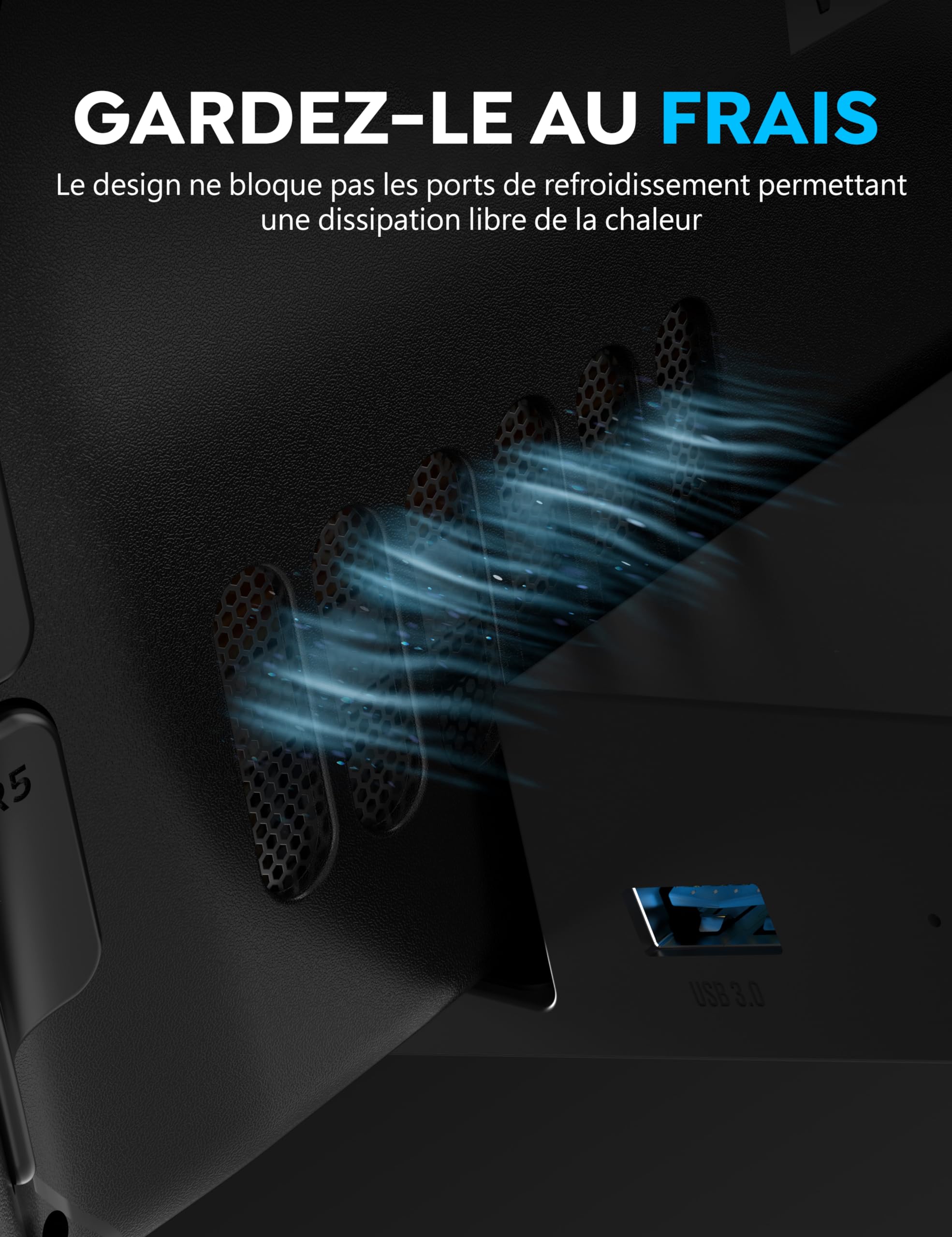 SABRENT Dock Steam Deck 6-en-1, Hub USB C avec 95 W PD Charge Rapide, Steam Deck Dock HDMI 4K@60Hz, Docking Station avec 3 Ports USB-A et 2 USB-C pour Valve Steam Deck et Rog Ally Design (DS-SD6P)
