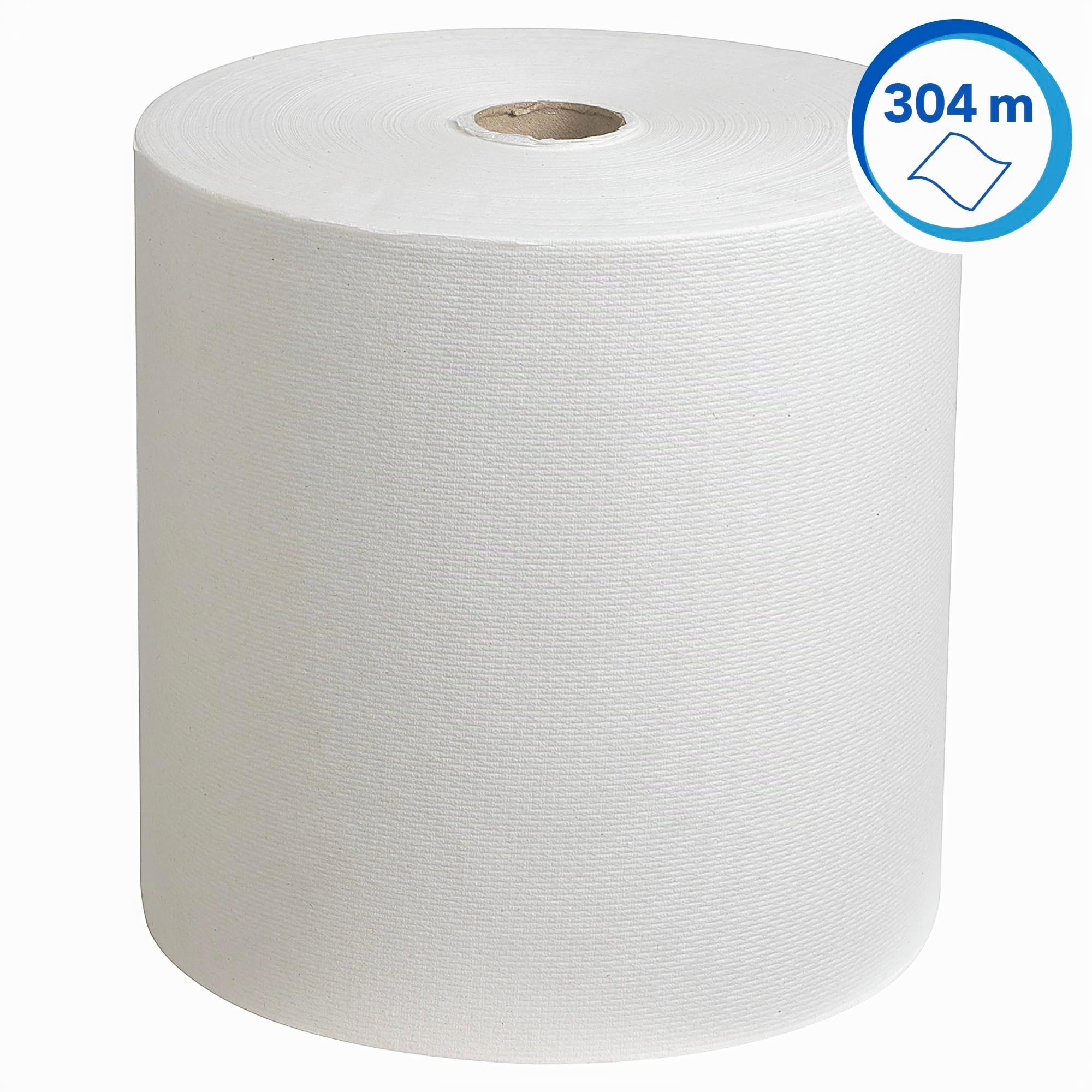 Scott Essuie-Mains Roulés 6667, 1 Épaisseur, Blanc, Ultra Absorbants, Certifiés Contact Alimentaire, Idéal pour Zones Sanitaires à Forte Fréquentation, 6 Rouleaux x 304 m (1 824 m au Total)