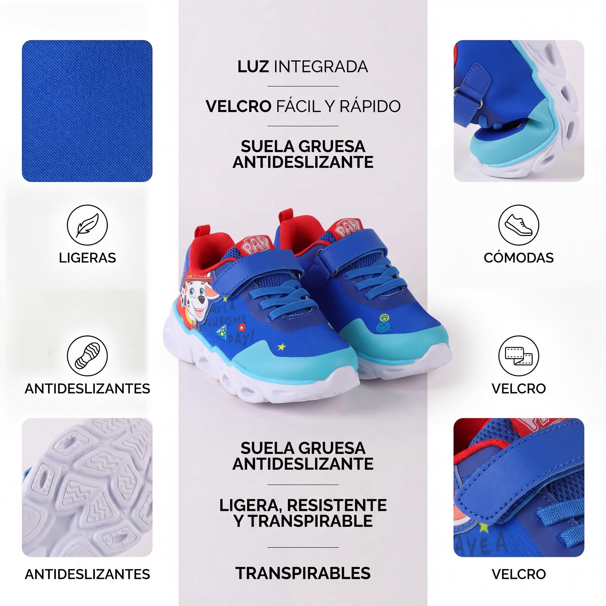 Scarpe da Ginnastica Luminose con Suola in Eva Leggera - Scarpe comode per Bambini e Bambine