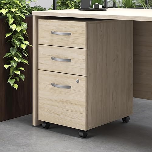Miniatura 59 de Bush Business Muebles stc013sg Studio C computadora y archivo, 72" x 30," Storm Gray, Madera, Blanco Blanco,Negro Nuez (Black Walnut),Nogal