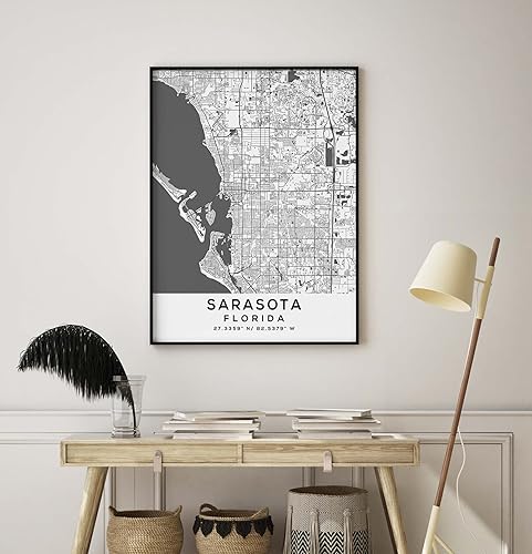 Miniatura 8 de Mapa de Sarasota, Florida, Light 2 (36x48)
