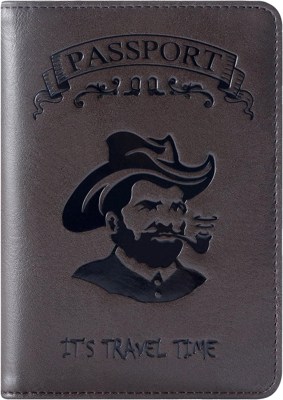 Passport Holder Cover Wallet RFID Blocking Leather Card Case Travel Accessories for Men Women