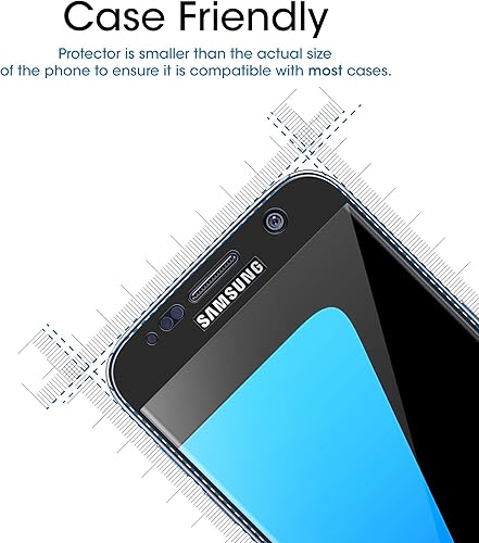 Miniatura 2 de amFilm Protector de pantalla de vidrio para Galaxy S7, Negro