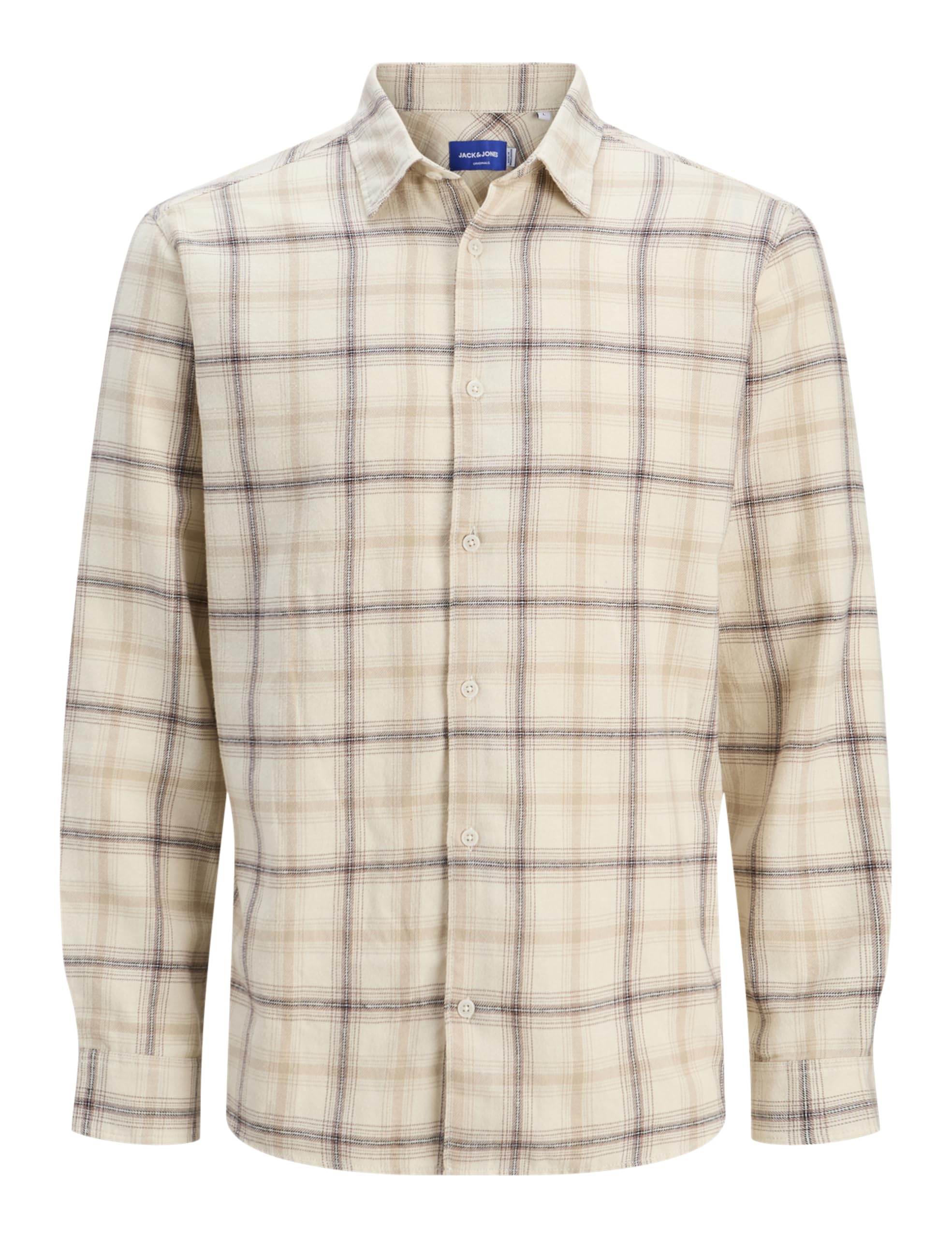 Jorjoshua Flannel Check Shirt Ls Ln, Antique White, M