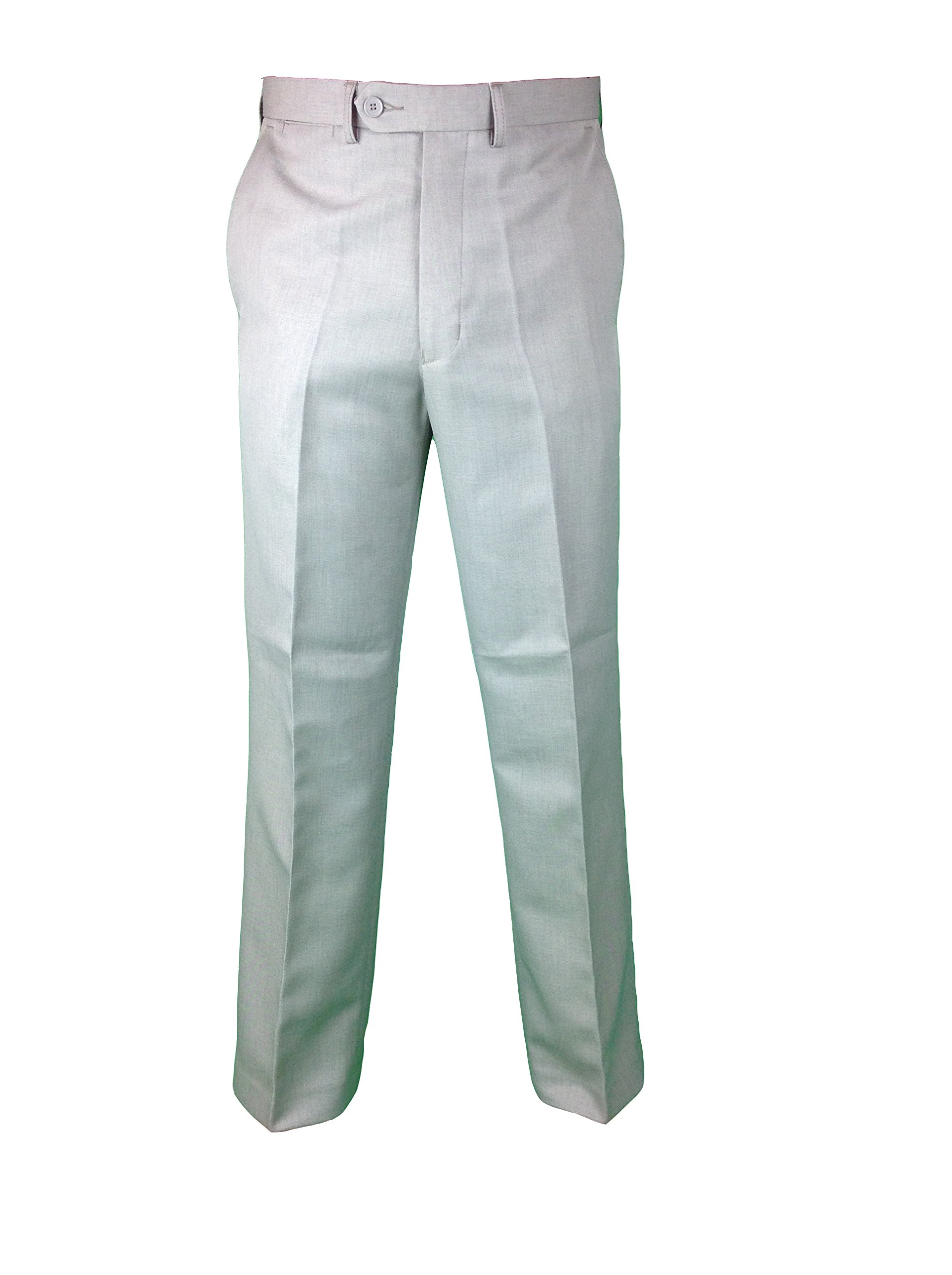 Carabou Men's Taupe Light Weight Soft Feel Fialle Trousers W 32 – 50 Leg: 27 29 31 Regular Classic Fit Slacks Bottoms Pants Formal Casual Work Office
