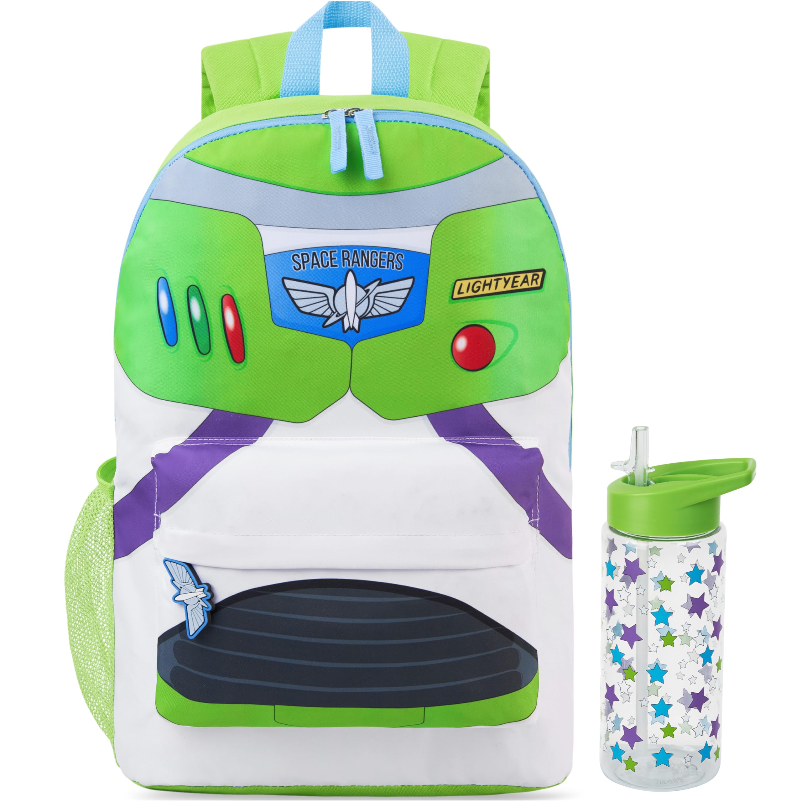 Get Trend Toy Story Buzz Lightyear Zaino Bambino con Borraccia 500ml, Set Zaino Scuola e Tempo Libero, Sport e Viaggio, Regalo Bambini (Multi Buzz)