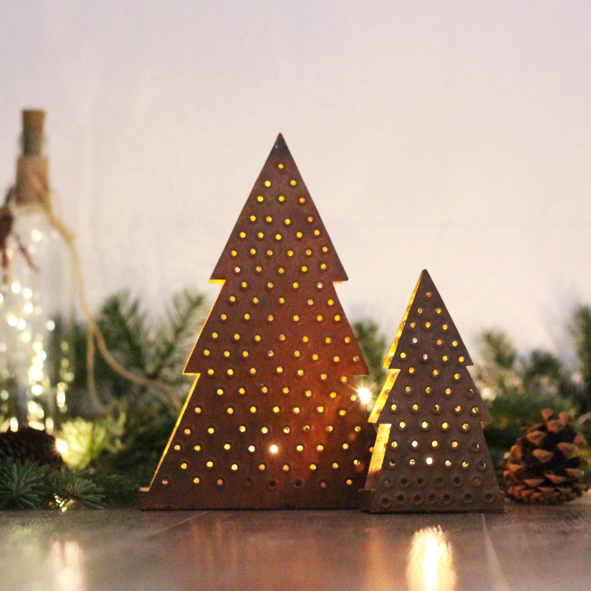 Photophore Sapin 25cm - Décoration de Noël, bougeoir, décoration pour Noël