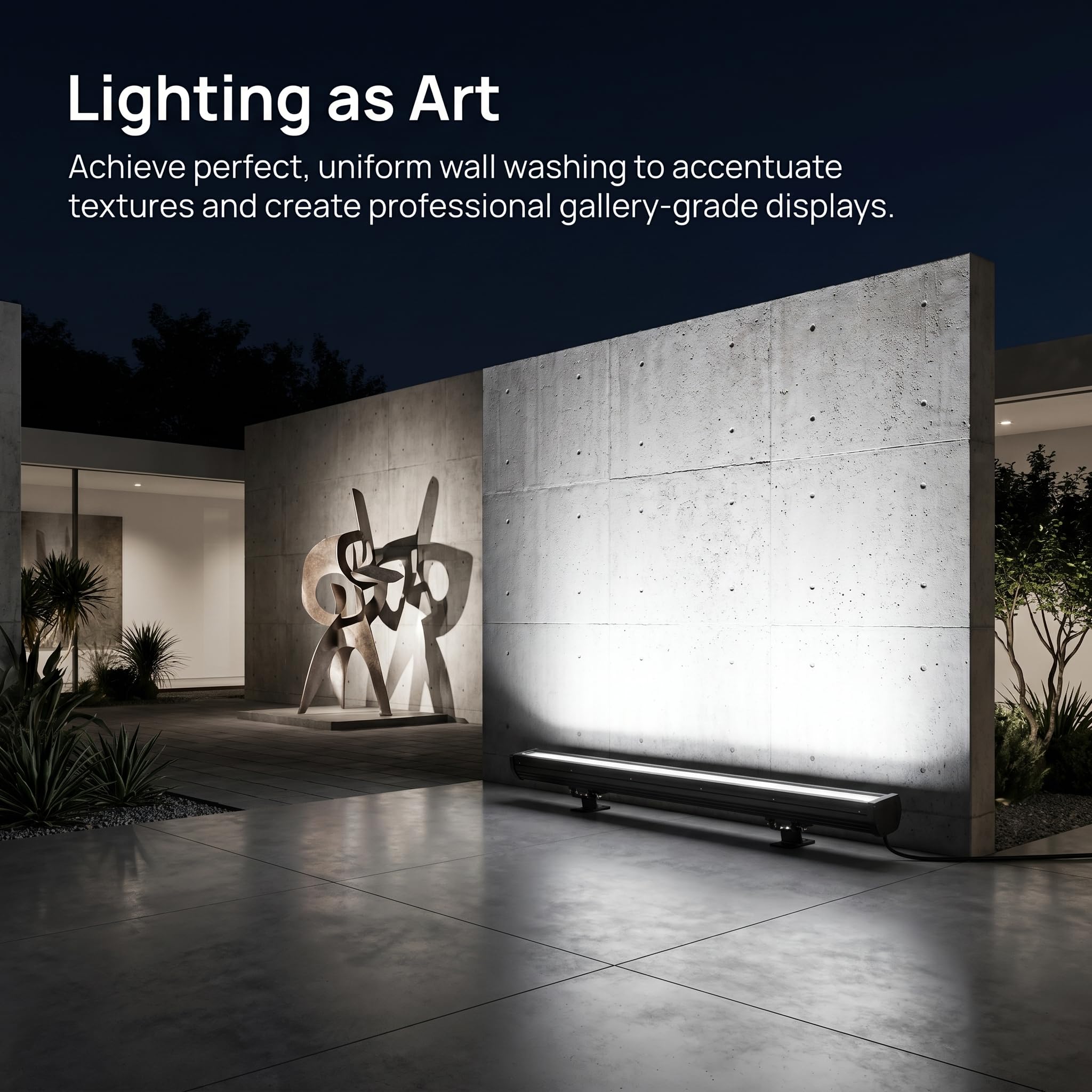 Barra luminosa a LED da 72 W, 7920 lm, super luminosa, 6000 K, luce bianca diurna, impermeabile IP67, resistente, 120 V, per esterni, con interruttore on/off, per edifici paesaggistici (101,6