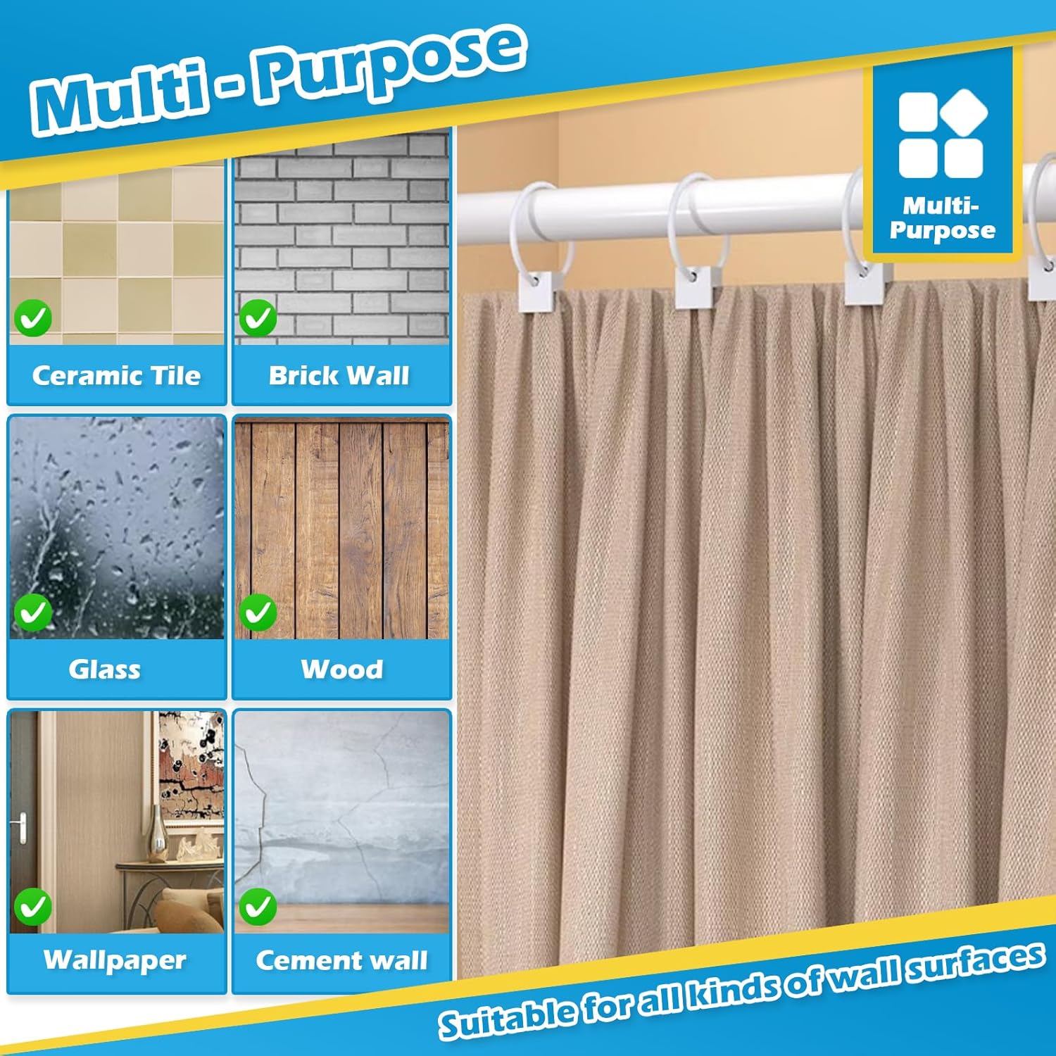 Small Tension Rod 18 to 28 Inch Short Curtain Rod No Drilling, Rust Proof White Spring Tension Rod for Windows, Bathroom,Doorway, Door
