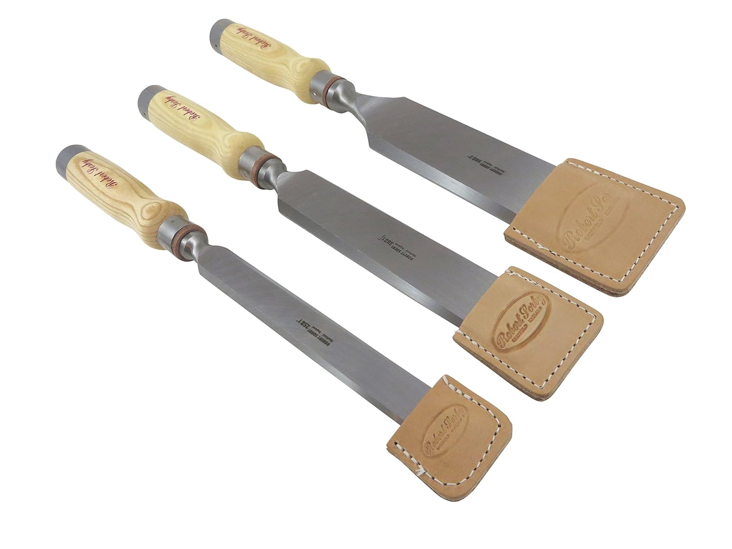 Bundle Robert Sorby 3 Piece Set Timber Framing Chisels with Bevel Edges