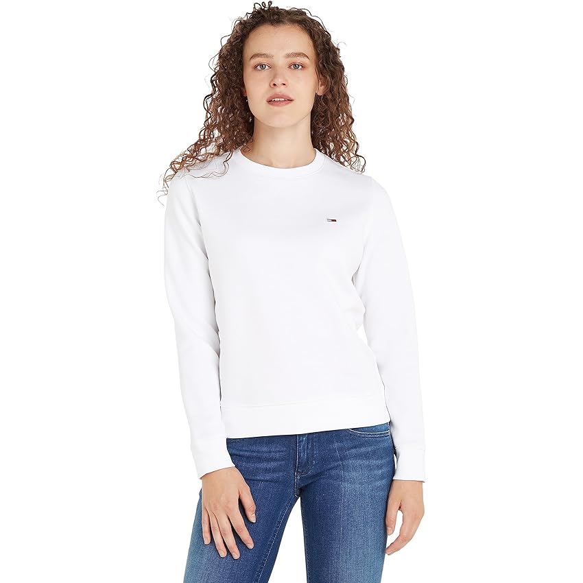 Immagine del prodotto Tommy Jeans Felpa Donna TJW Regular senza Cappuccio, Bianco (White), S