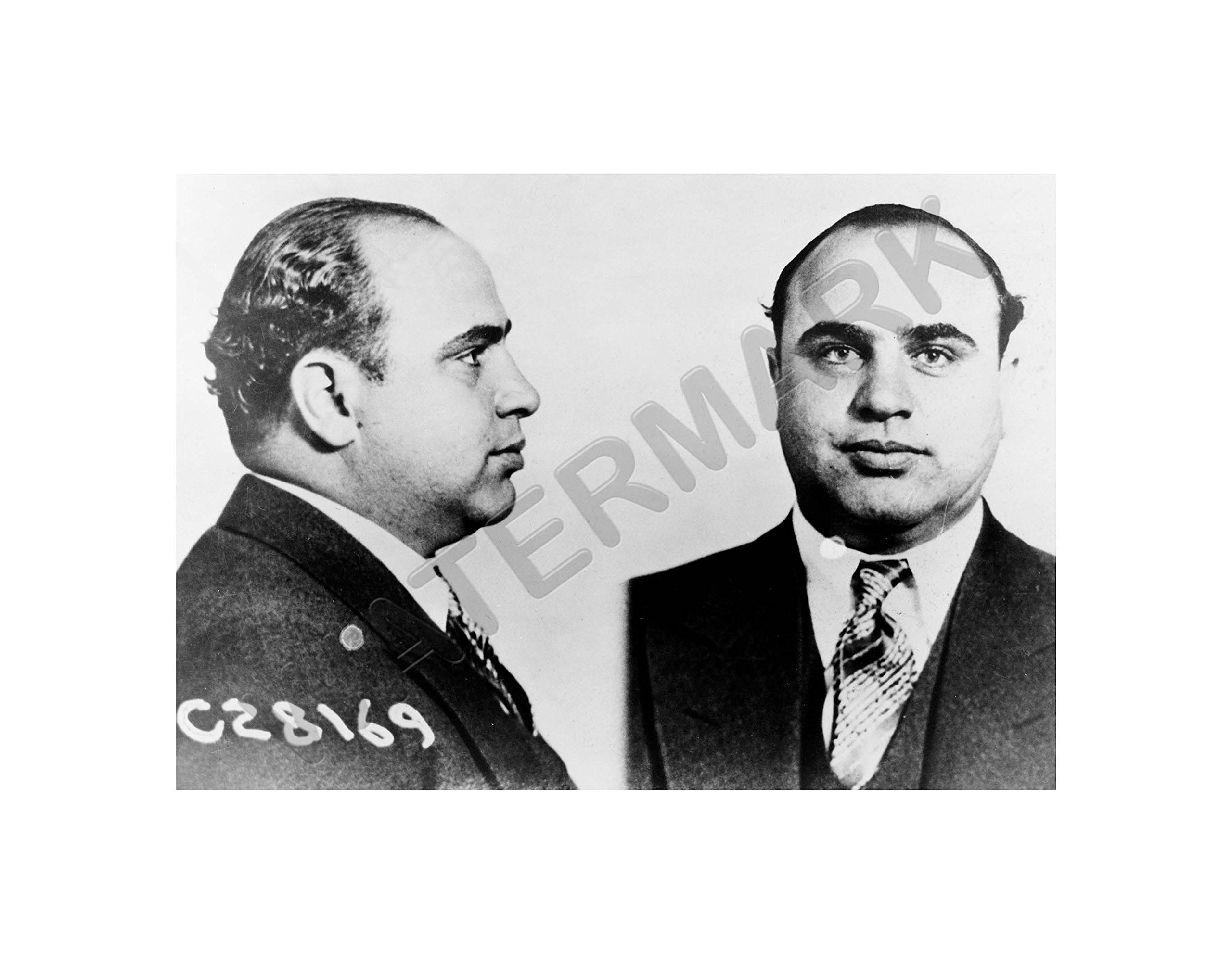 Wee Blue Coo Al Capone Mugshot Prison Gangster Wall Art Print