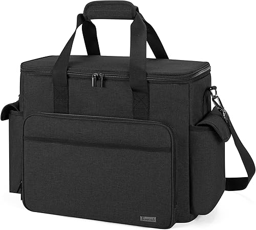 Trunab Bolsa grande para álbum de recortes con funda acolchada para laptop, bolsa organizadora de manualidades con múltiples bolsillos para