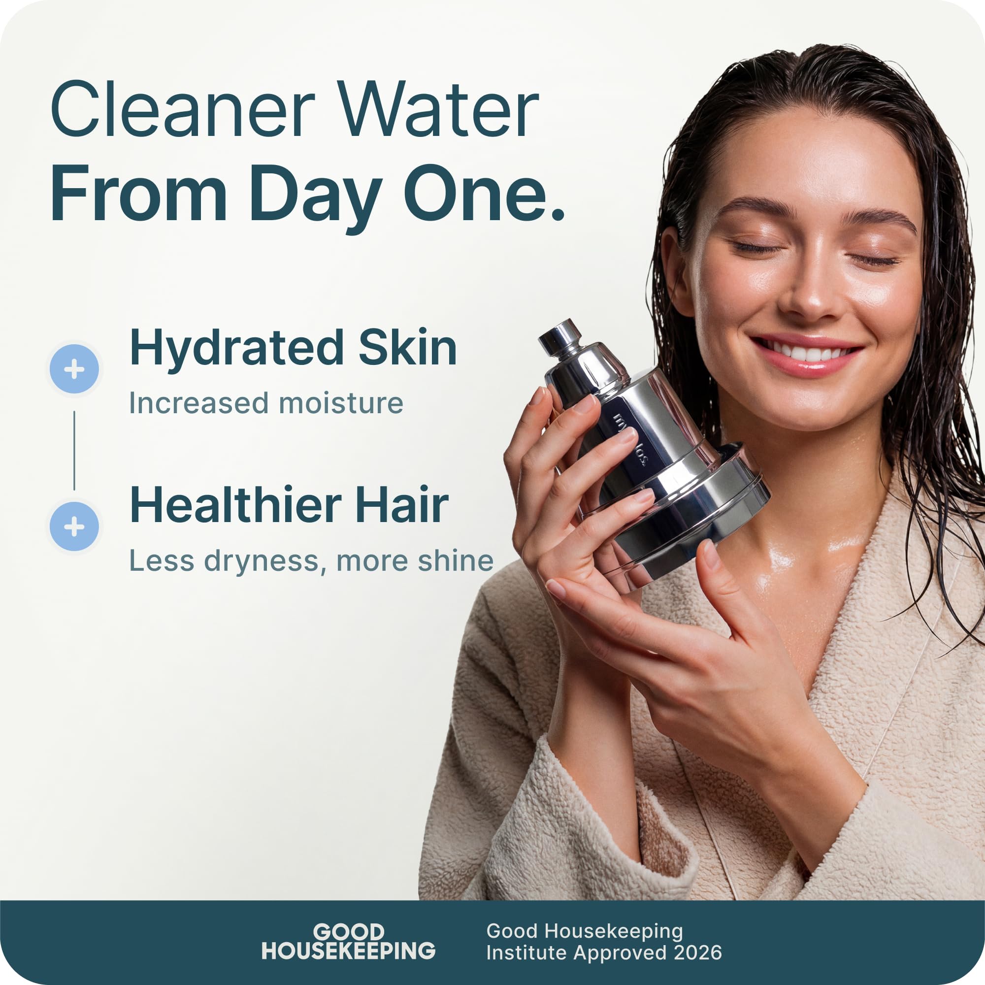 MyHalos® Filtro doccia per acqua dura UK, soffione doccia fisso ad alta pressione per ridurre il cloro, addolcitore d'acqua, facile da installare, soffione doccia filtrato (cromato)