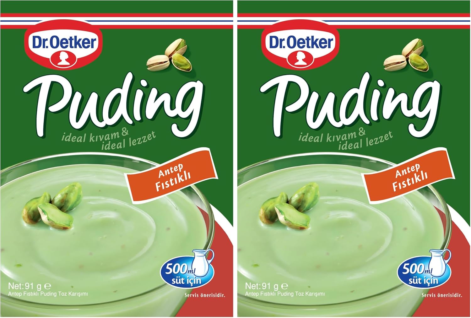 Dr. Oetker Puding Antep Fıstıklı 91 Gr 2li paket