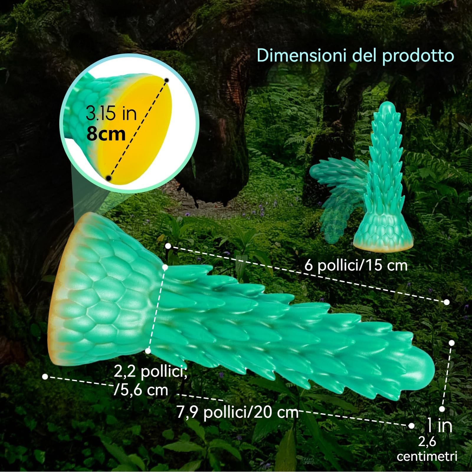 20 cm Dildo Mostro Nodo Tentacolo, Dildo Anale in Silicone Fantasy con Ventosa, Dragon Dildos per Stimolazione Punto G e Prostata, Sex Toy per Uomo Donna, Anal Plug