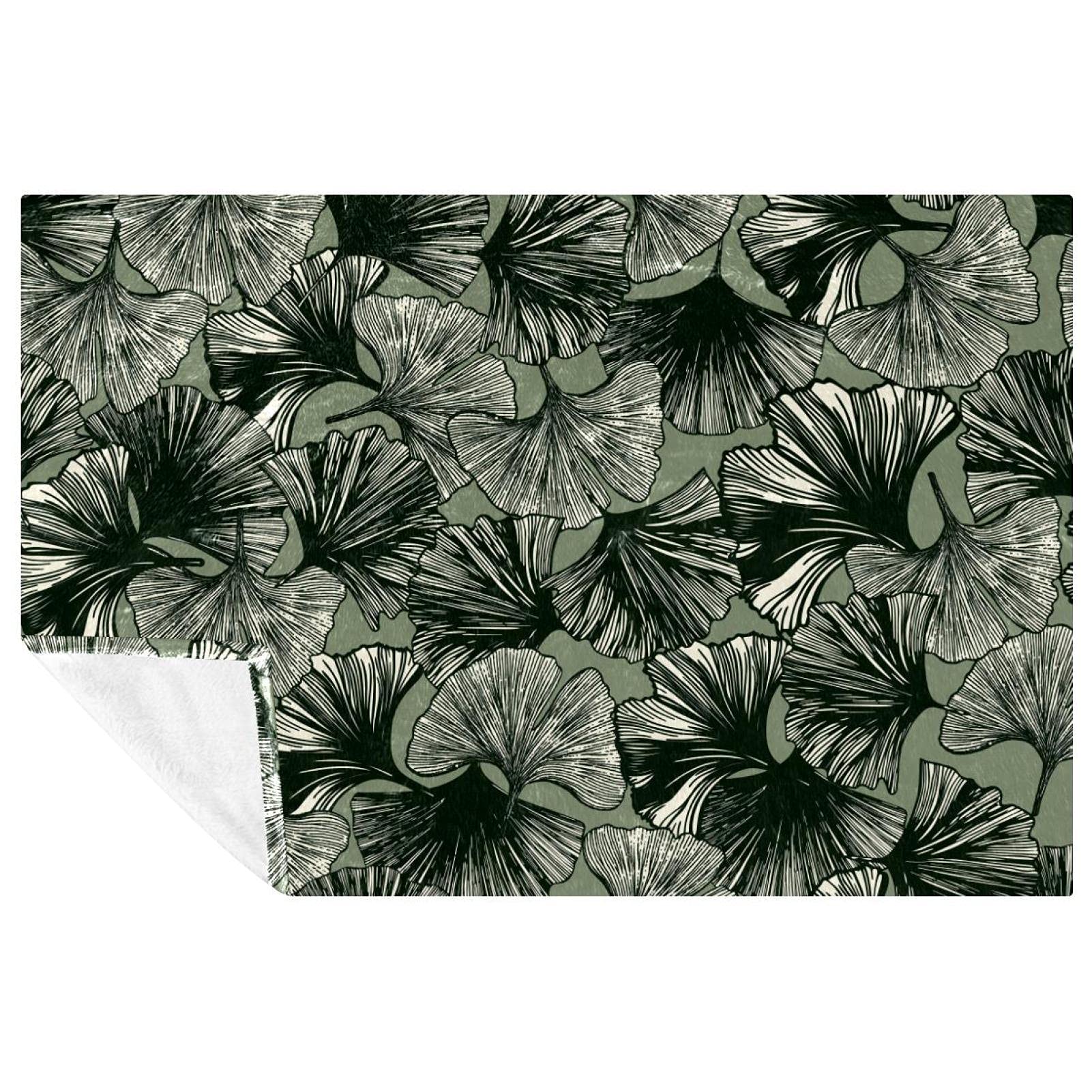 Couverture douce Gingko plaid pour pique-nique camping et plage parfait en toutes saisons