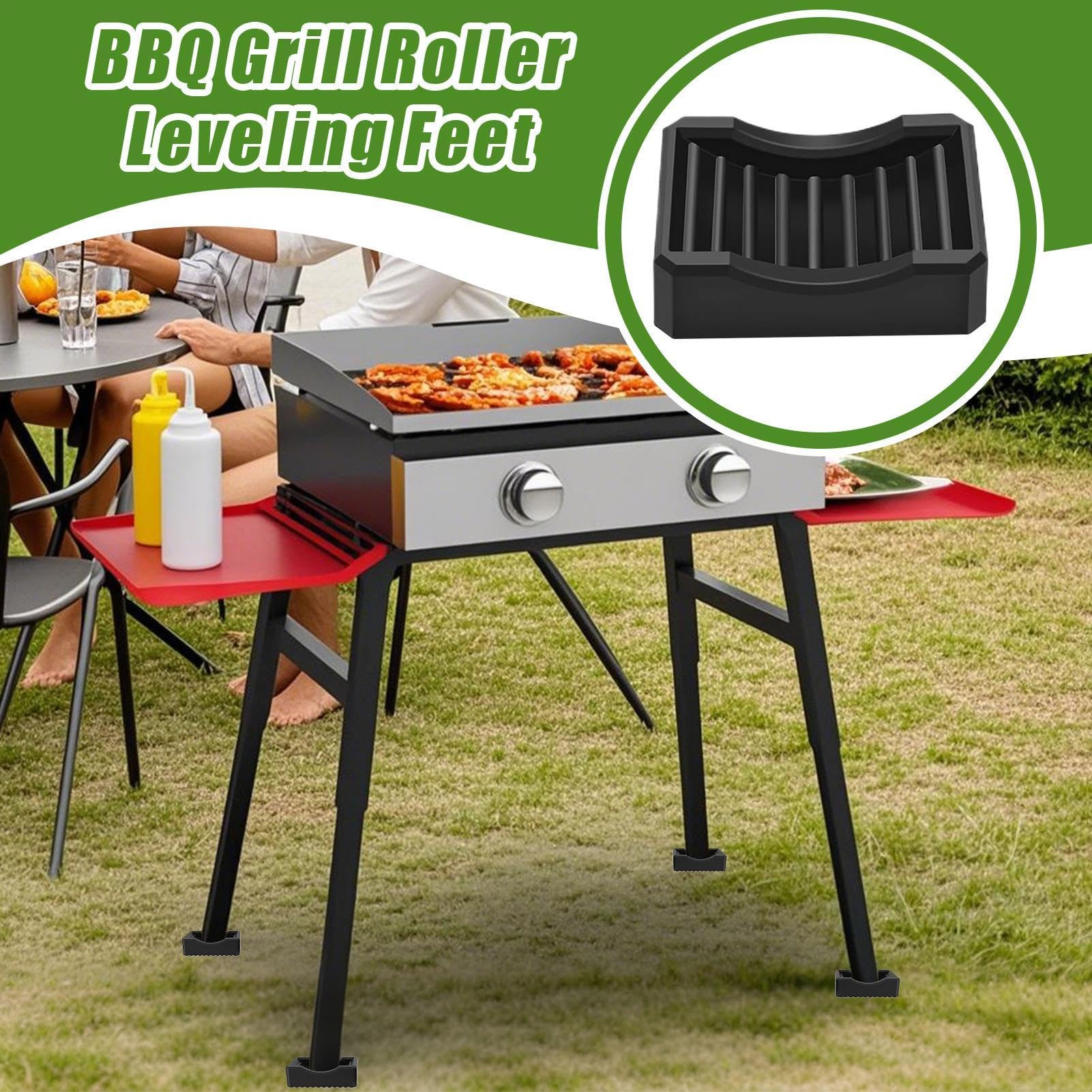 Piedini di livellamento per barbecue resistenti per patio giardino cortile campeggio